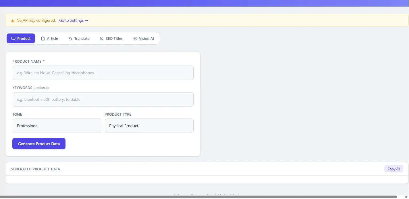 AI Content Generator scr1