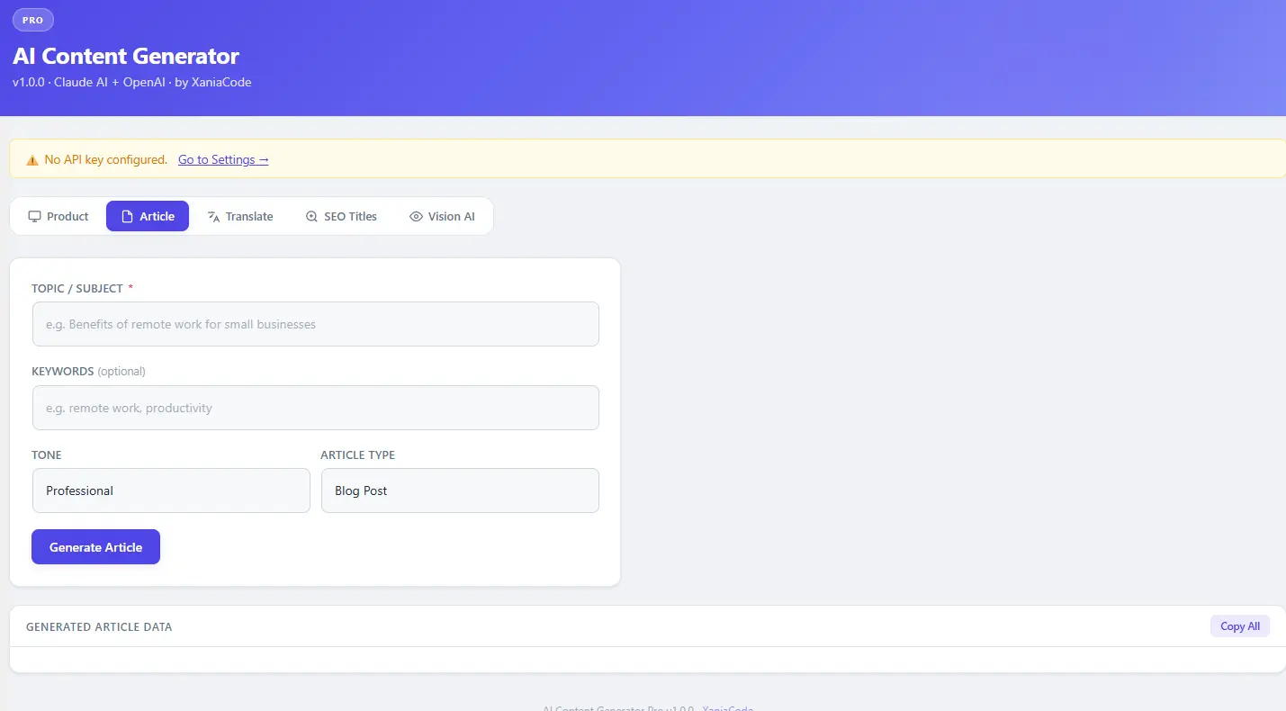 AI Content Generator scr2
