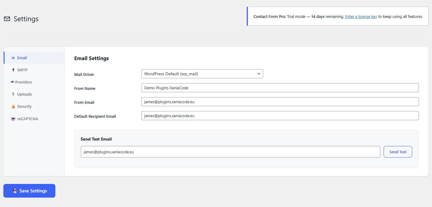 Settings-‹-Demo-Plugins-XaniaCode